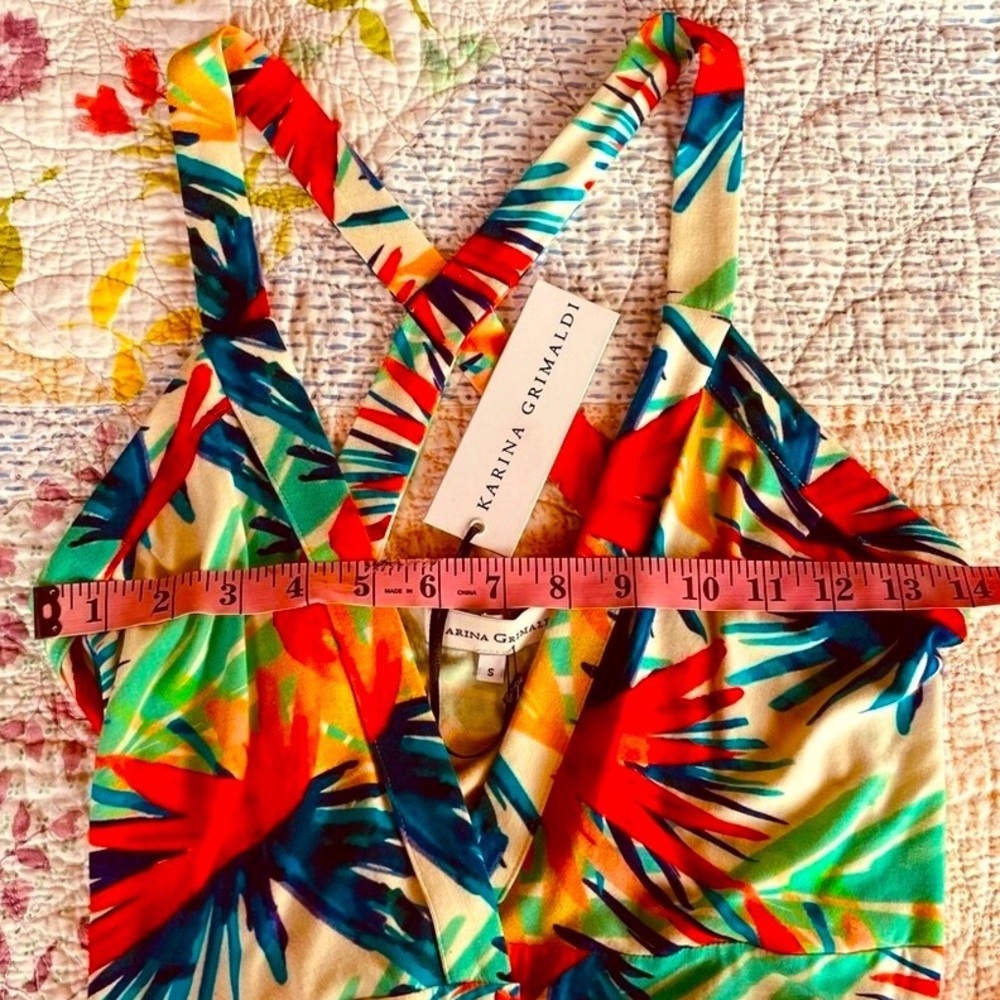 Karina Grimaldi Tropical Print Maxi wrap Dress - Picture 12 of 12